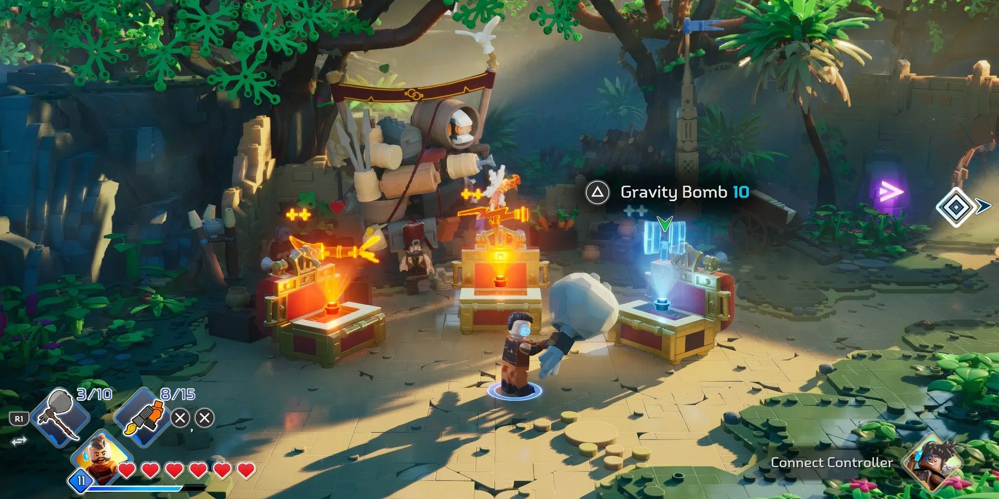 Hộp rương chứa kỹ năng và vũ khí trong LEGO Horizon Adventures