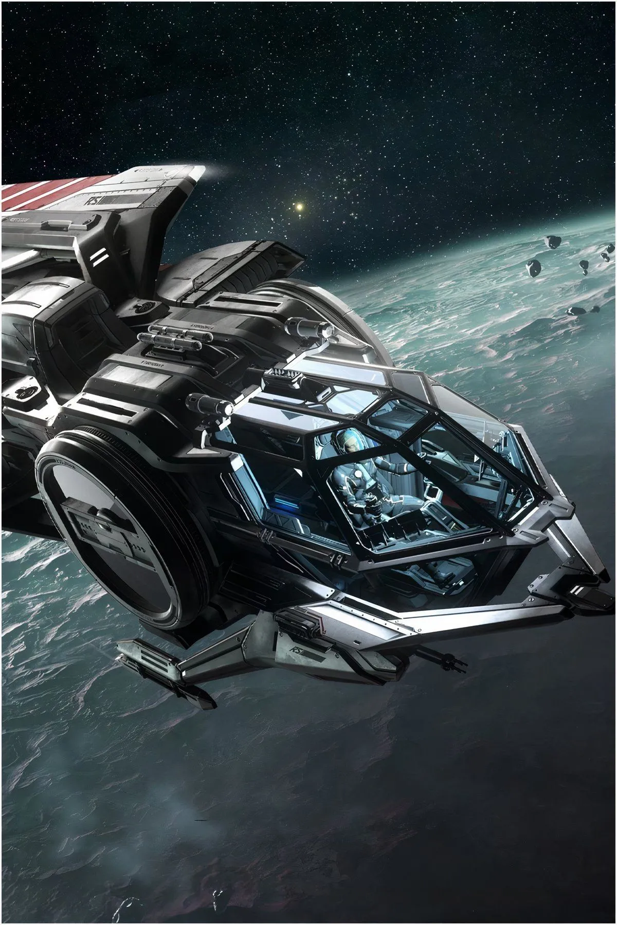 Một cảnh hành động mãn nhãn trong Star Citizen hoặc Squadron 42, minh họa đồ họa chi tiết và trải nghiệm vũ trụ sống động