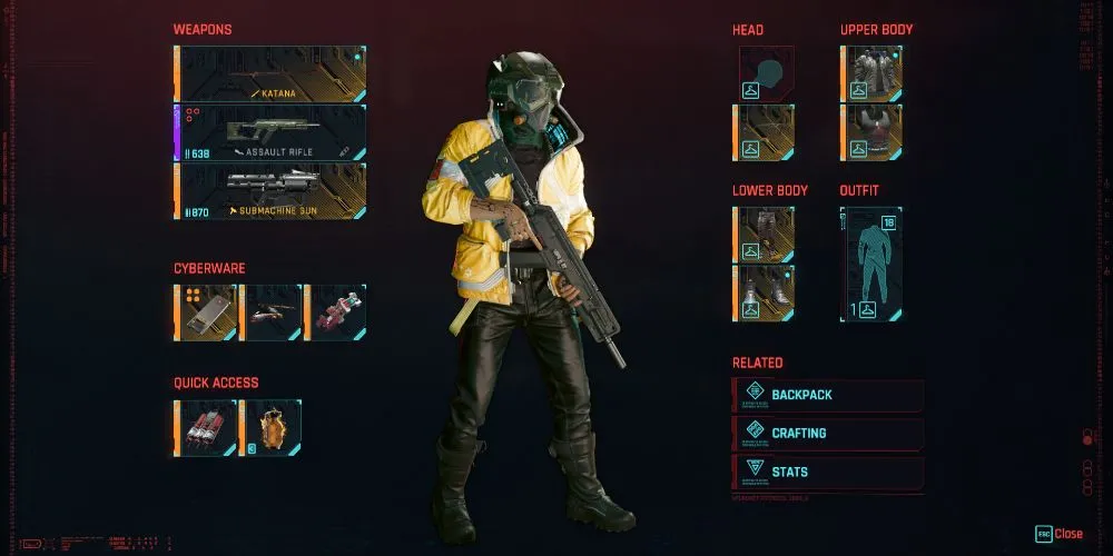 Một khẩu súng trường tấn công trong Cyberpunk 2077