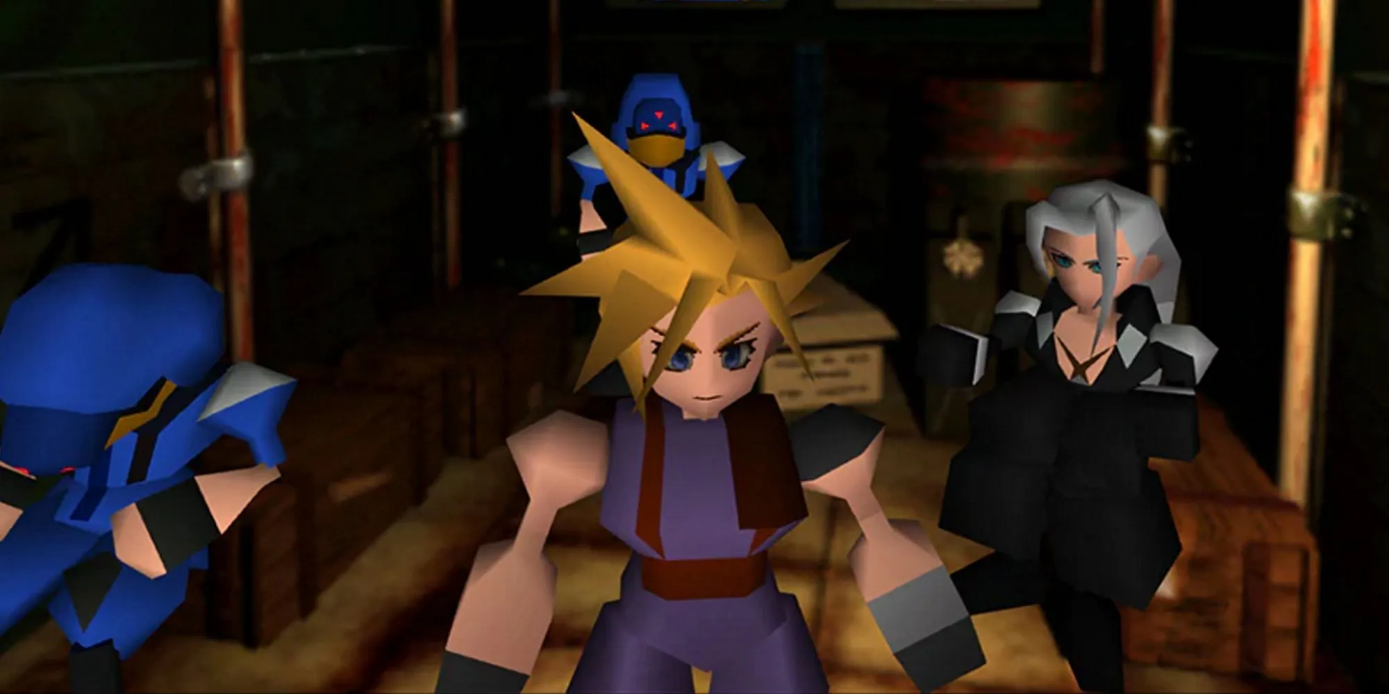 Một phân cảnh biểu tượng trong Final Fantasy VII, gợi nhắc về cốt truyện giả tưởng và nhân vật Cloud
