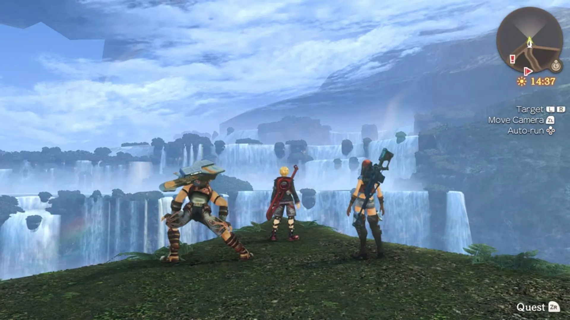 Những pha hành động mãn nhãn trong Xenoblade Chronicles, minh họa gameplay sôi động và đồ họa ấn tượng