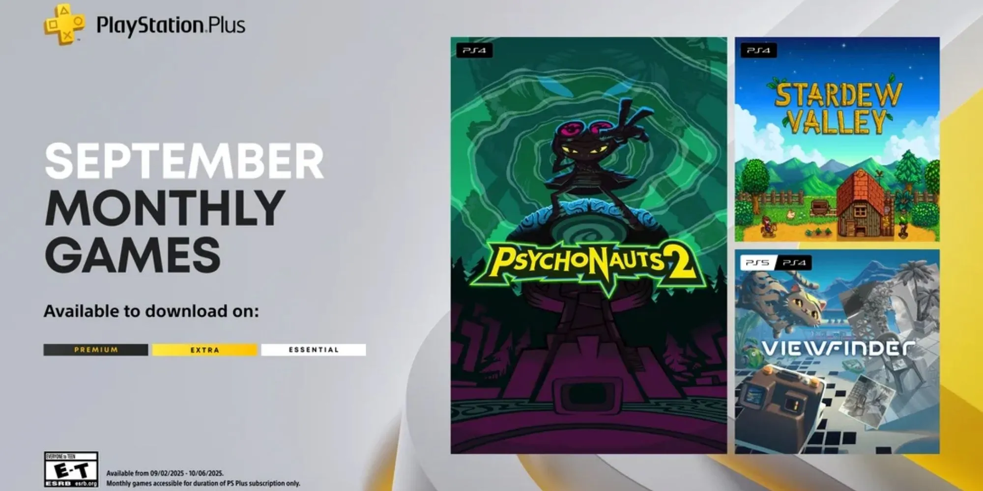 Psychonauts 2, Stardew Valley và Viewfinder là các game PlayStation Plus tháng 9