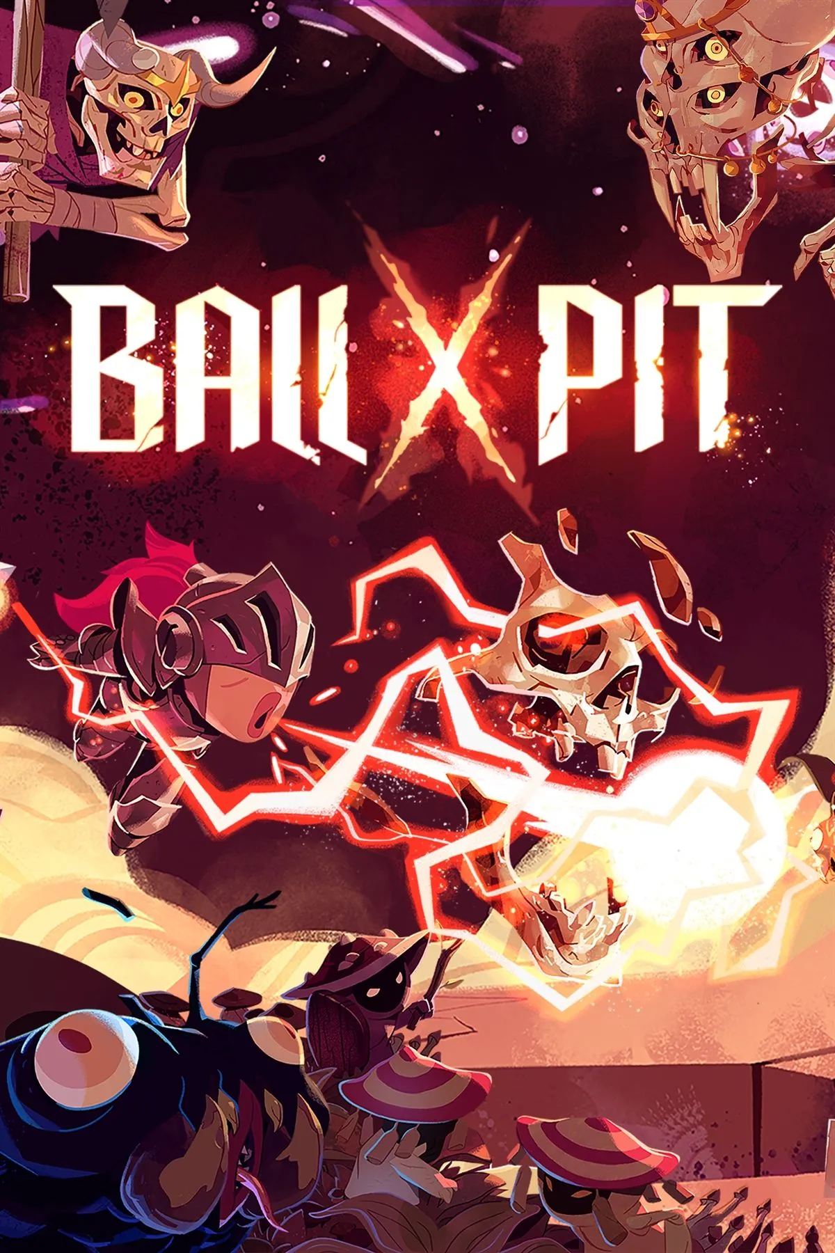 Ảnh bìa BALL x PIT — cover art chính thức phản ánh phong cách retro hiện đại của game