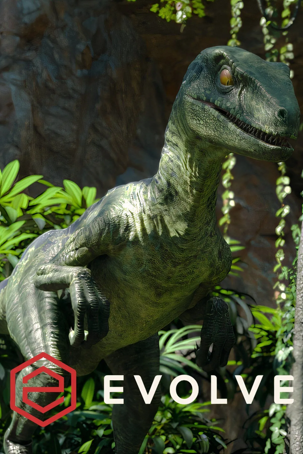 Ảnh bìa Evolve phản ánh cơ chế multiplayer bất đối xứng và monetization