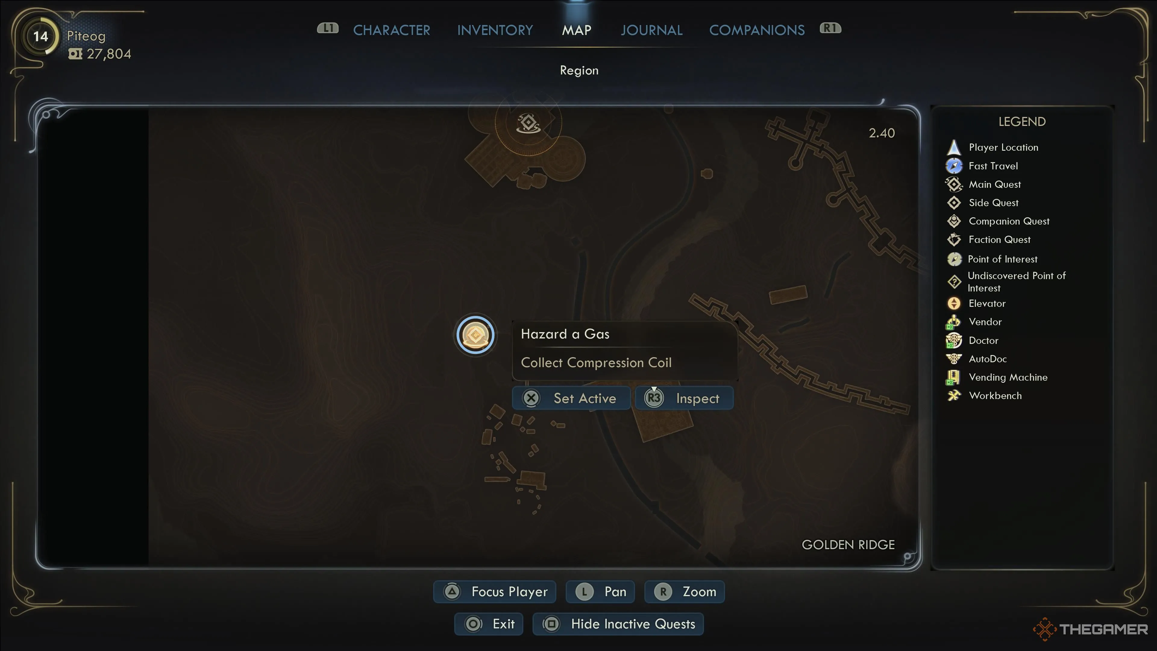 Bản đồ vị trí AutoDoc Compression Coil #7 gần Decommissioned Autonomous Extractorium, nơi có thể tuyển Aza và đối phó với cultist