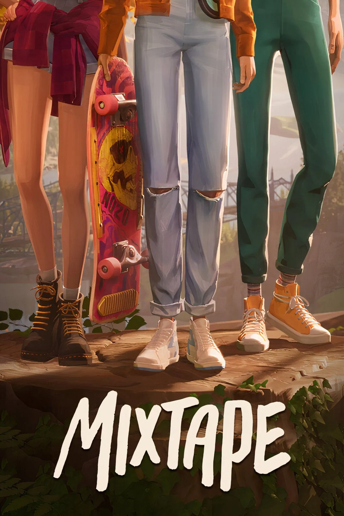 Bìa Mixtape với phong cách hoài niệm và tông màu ấm, nhấn mạnh yếu tố âm nhạc và ký ức tuổi trẻ
