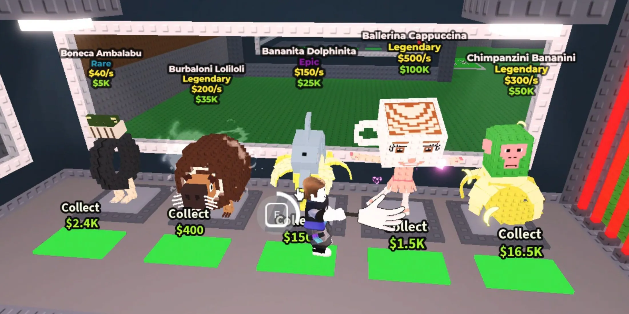 Bìa Steal a Brainrot trên Roblox với các Brainrot và phong cách nghệ thuật meme