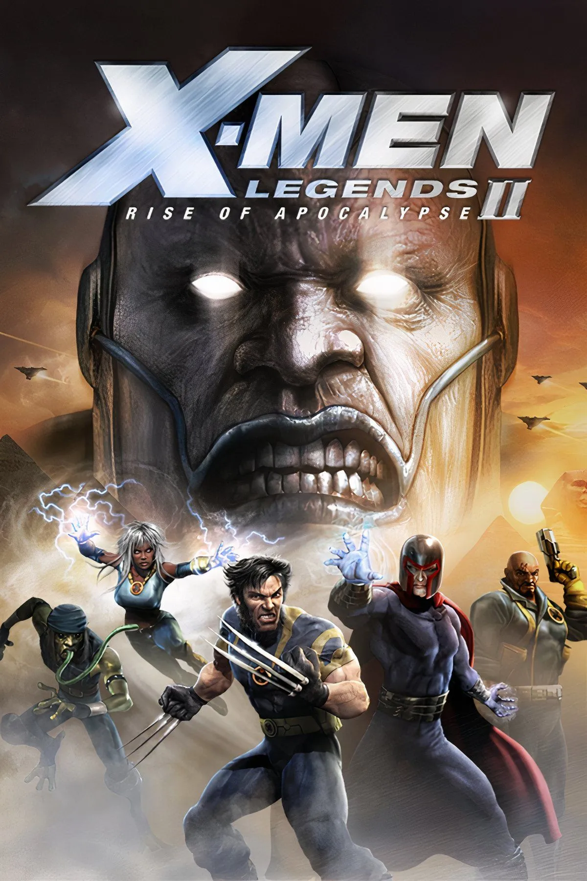 Bìa X-Men Legends II thể hiện đội hình anh hùng và phong cách ARPG
