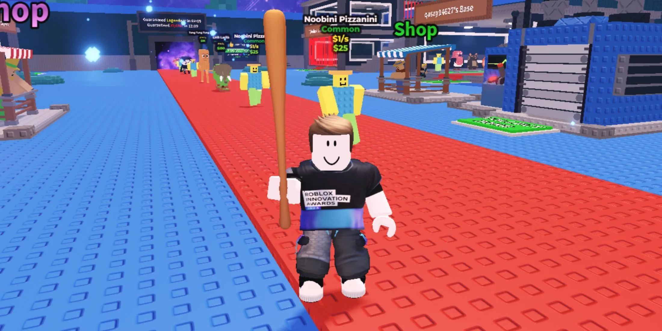 Các vũ khí trong Steal a Brainrot Roblox, minh họa yếu tố gameplay săn kho báu và meme