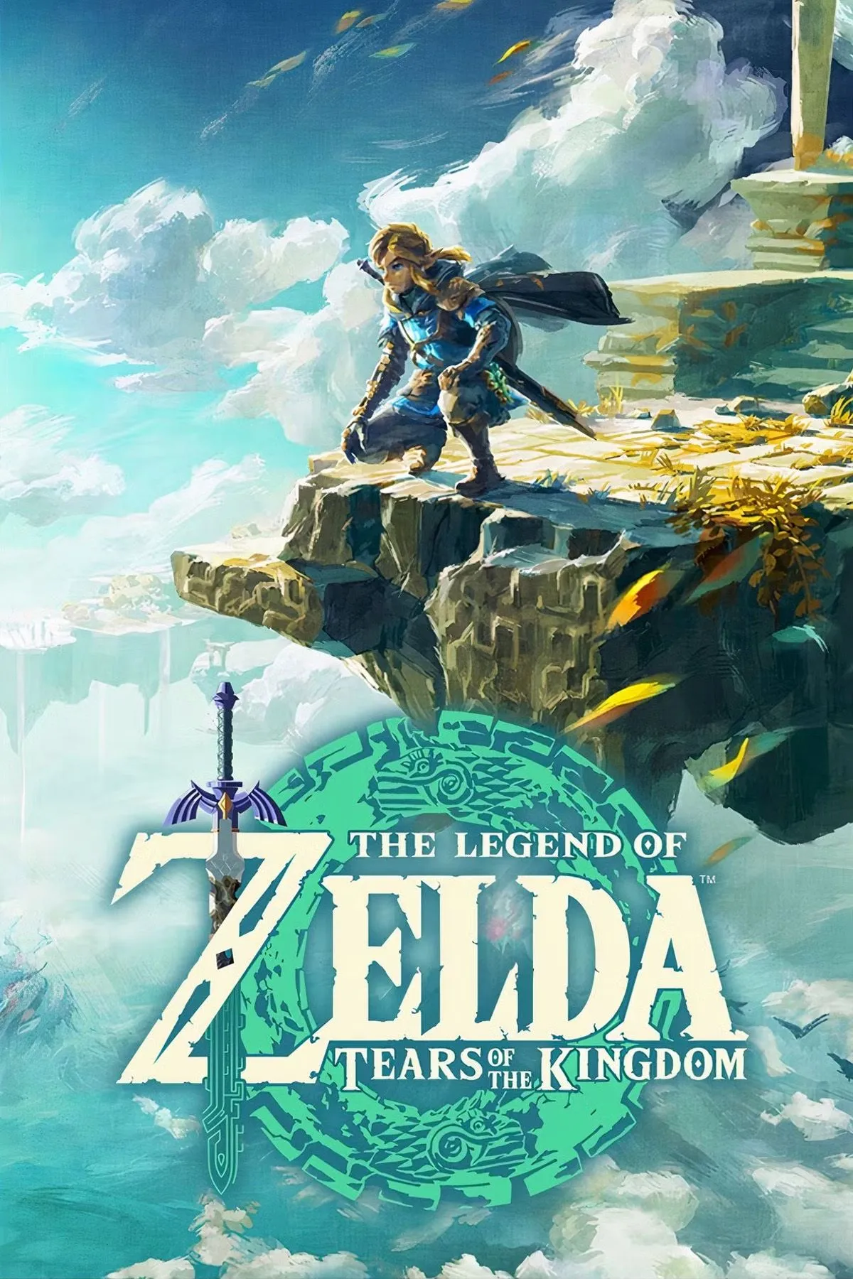 Cảnh bầu trời và Hyrule trong The Legend of Zelda: Tears of the Kingdom thể hiện chiều sâu không gian