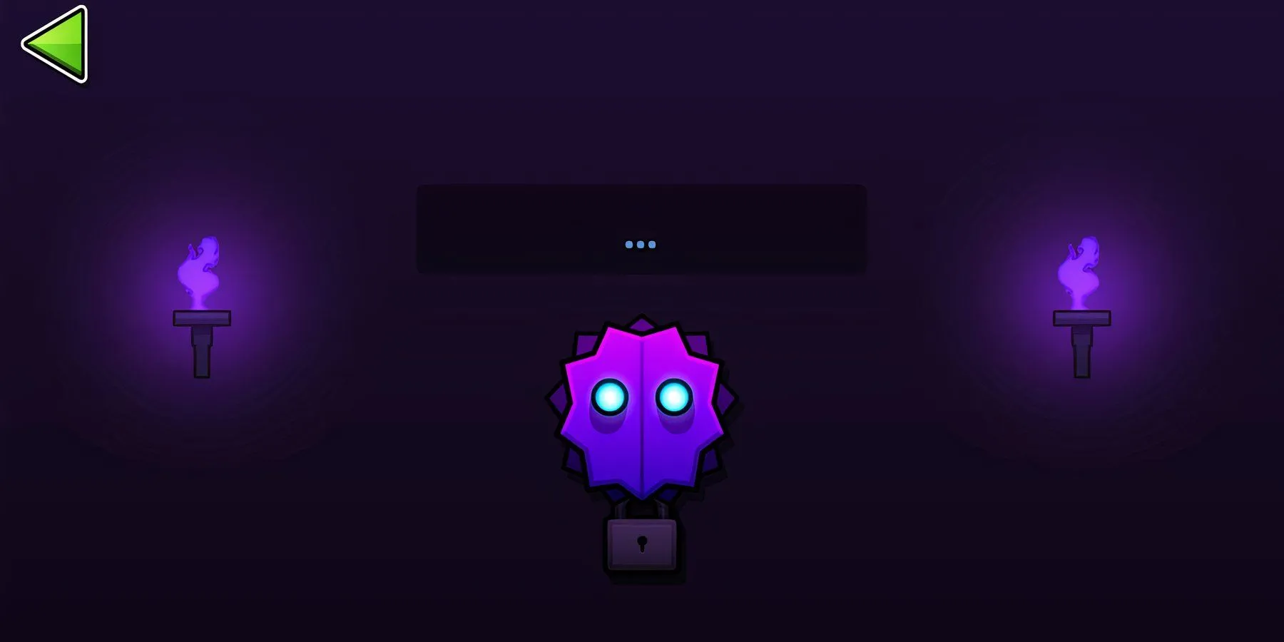 Cánh cửa The Wraith Vault trong Geometry Dash với biểu tượng kho bí mật và các phần thưởng như Mana Orb, Demon Key