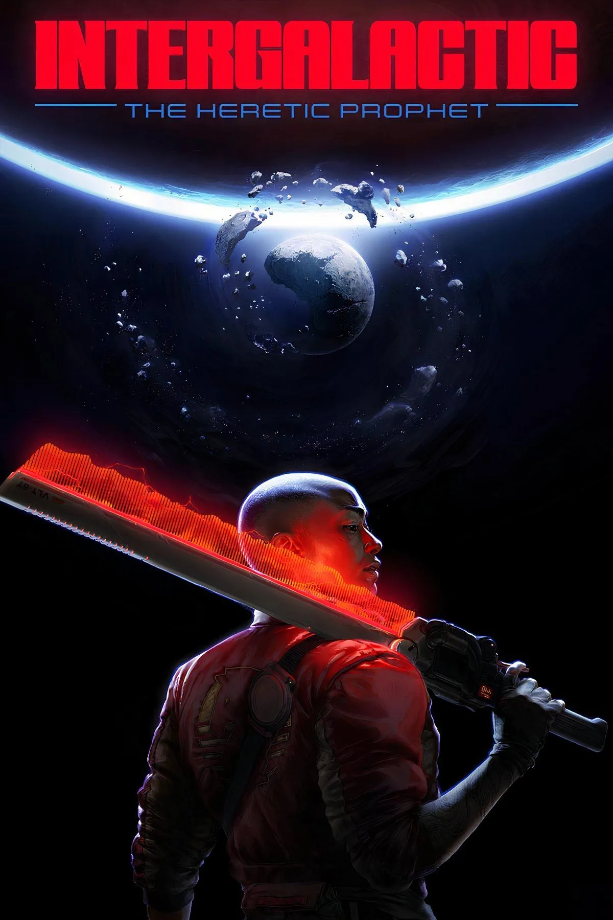 Cover Intergalactic mang phong cách retro-futuristic, nhấn mạnh tính nghệ thuật và âm nhạc hoài cổ trong thiết kế