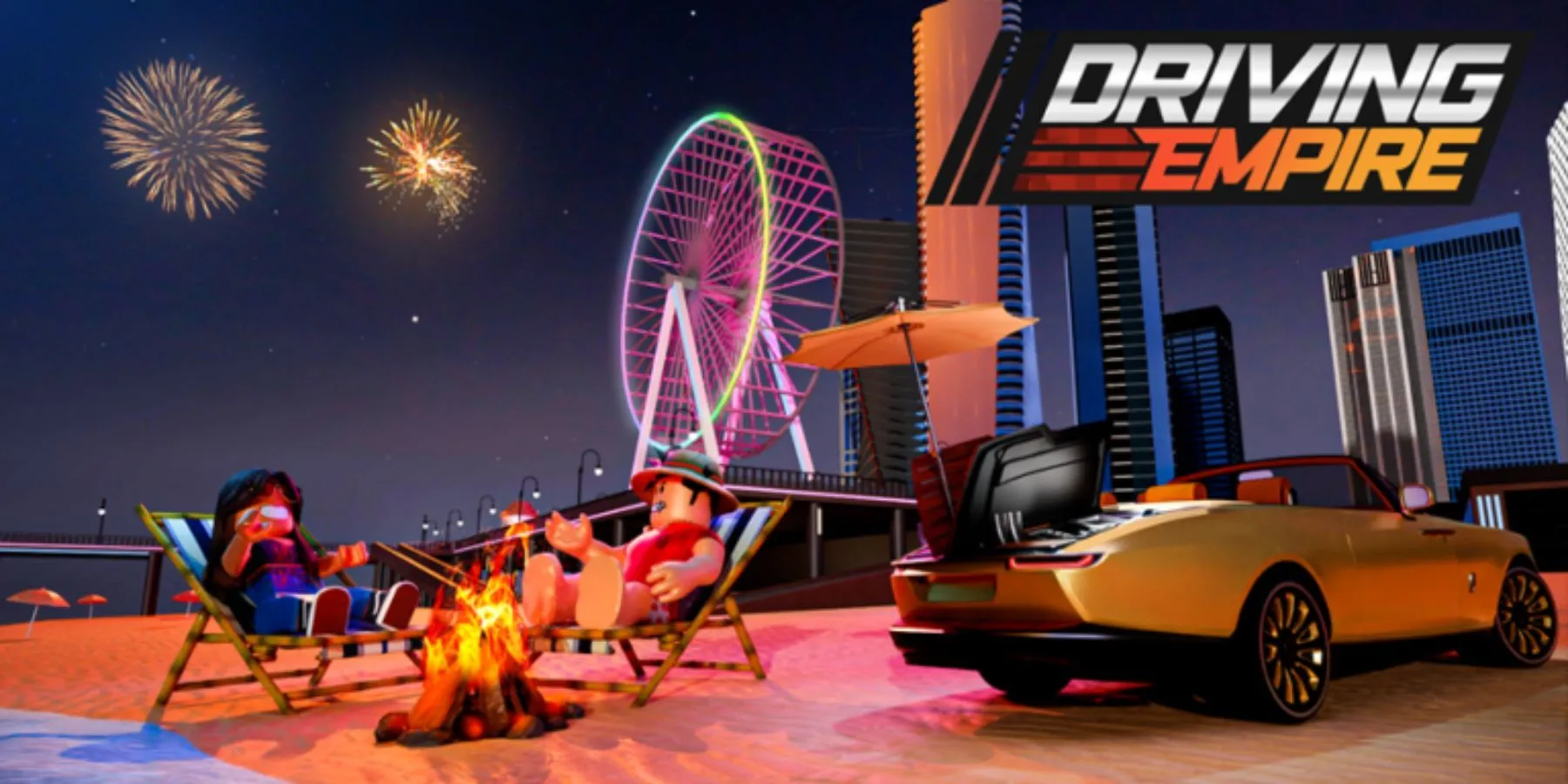 Giao diện nhập mã trong Driving Empire với ô Codes và nút Submit để nhận tiền và xe