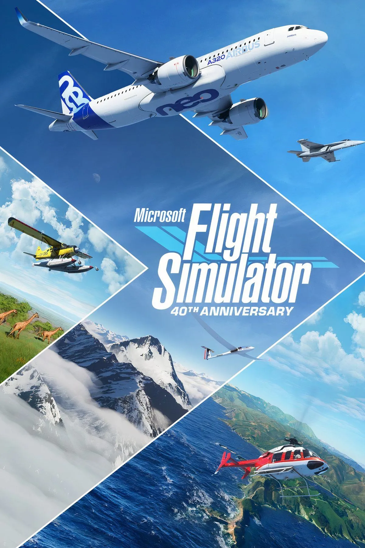 Góc nhìn buồng lái trong Microsoft Flight Simulator với bầu trời và địa hình chi tiết