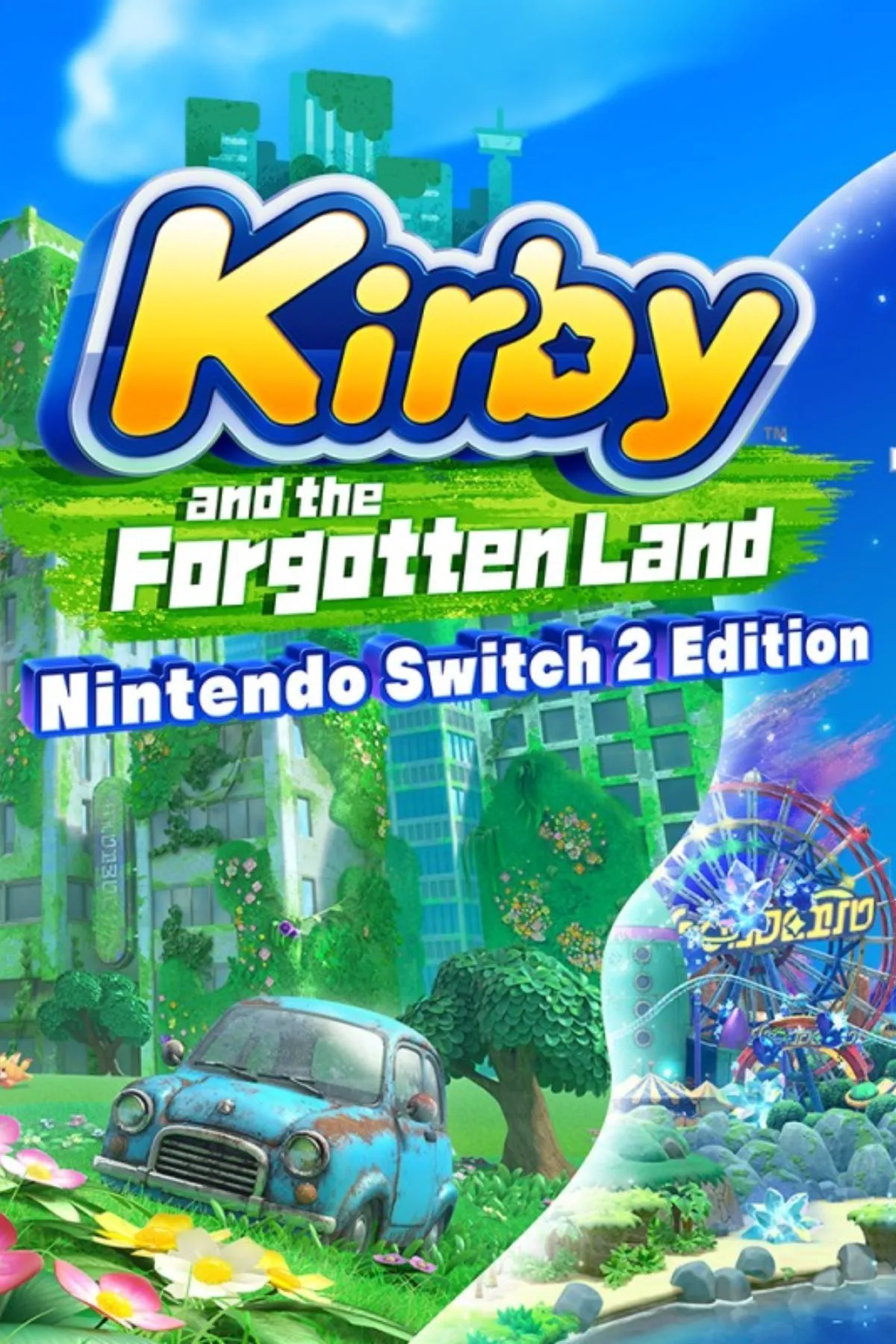 Hình ảnh Kirby trong bản Star-Crossed World với nền băng tuyết và dạng nuốt đồ vật độc đáo