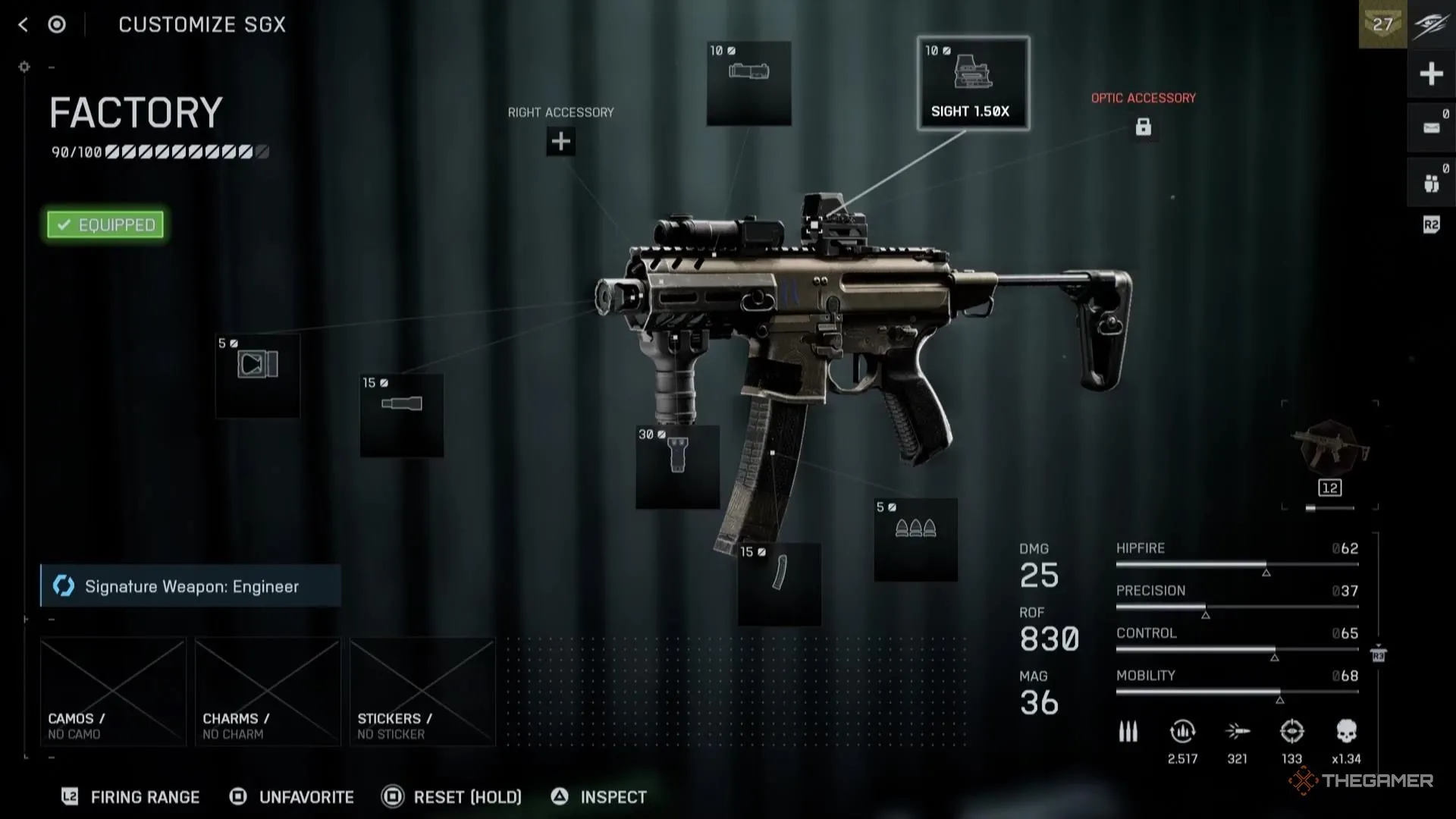 Hình ảnh SMG SGX cùng Engineer trong Battlefield 6, thể hiện lợi thế hipfire khi áp sát mục tiêu