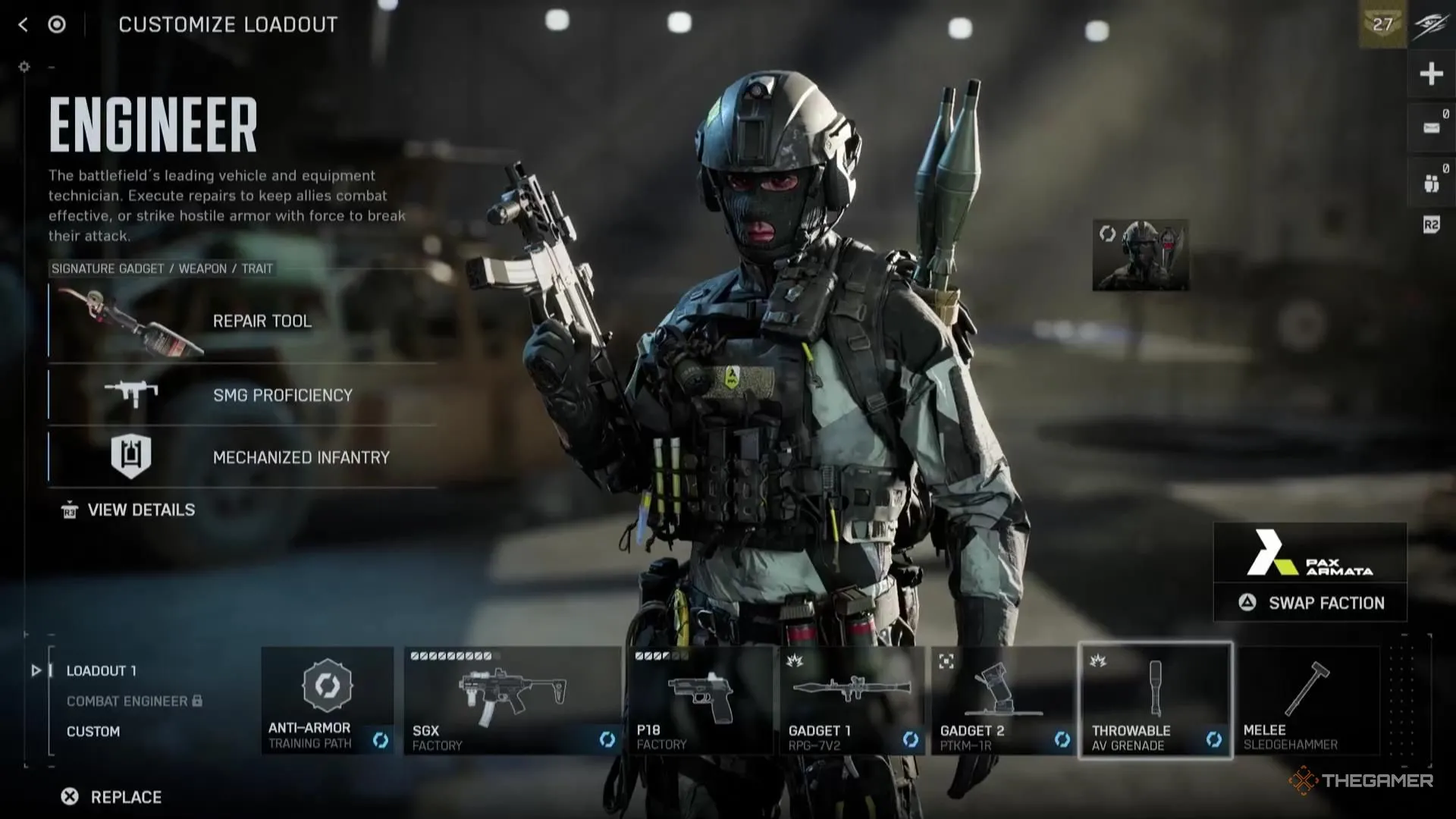 Hình minh họa quả AV Grenade trong Battlefield 6, phù hợp để dứt điểm phương tiện địch ở cự ly gần