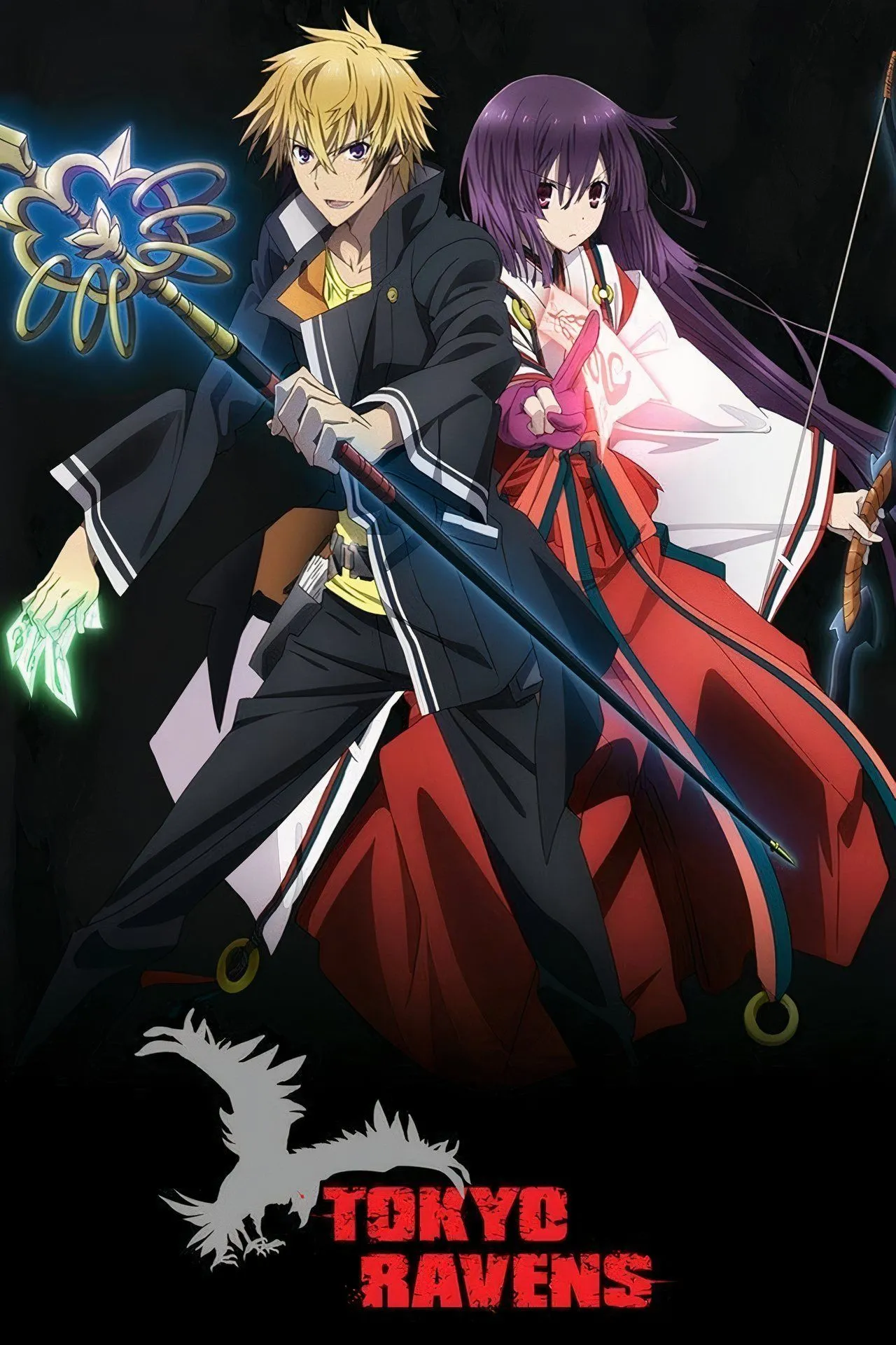 Hình minh họa Tokyo Ravens với Onmyou Academy và nhân vật Harutora
