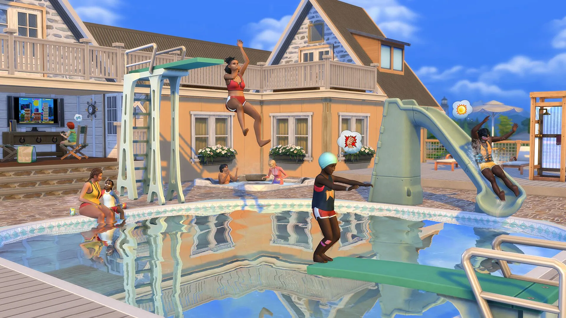 Hình quảng bá The Sims 4 Adventure Awaits - cảnh Sim khám phá và phiêu lưu