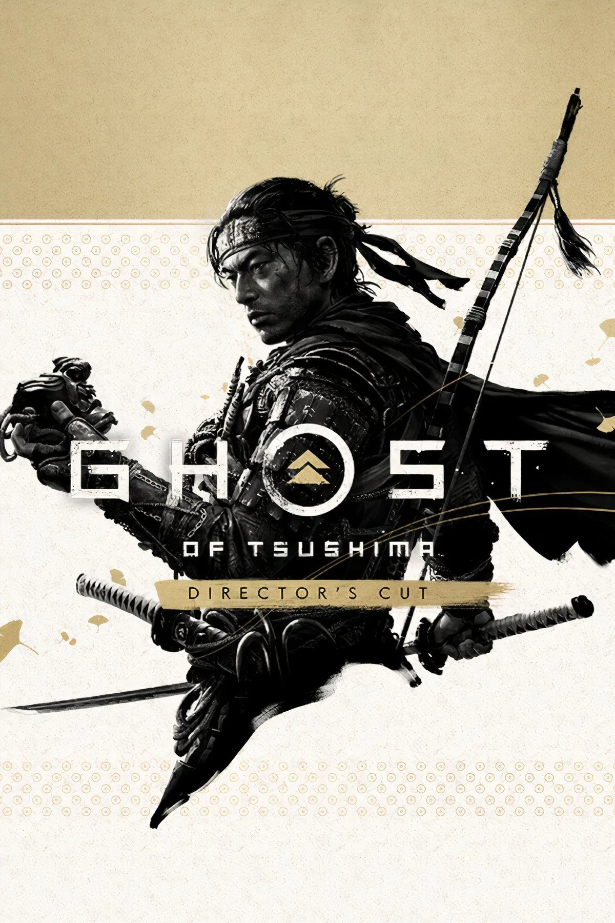 Jin cưỡi ngựa giữa rừng lá vàng của Ghost of Tsushima, ánh sáng chiếu qua tán cây