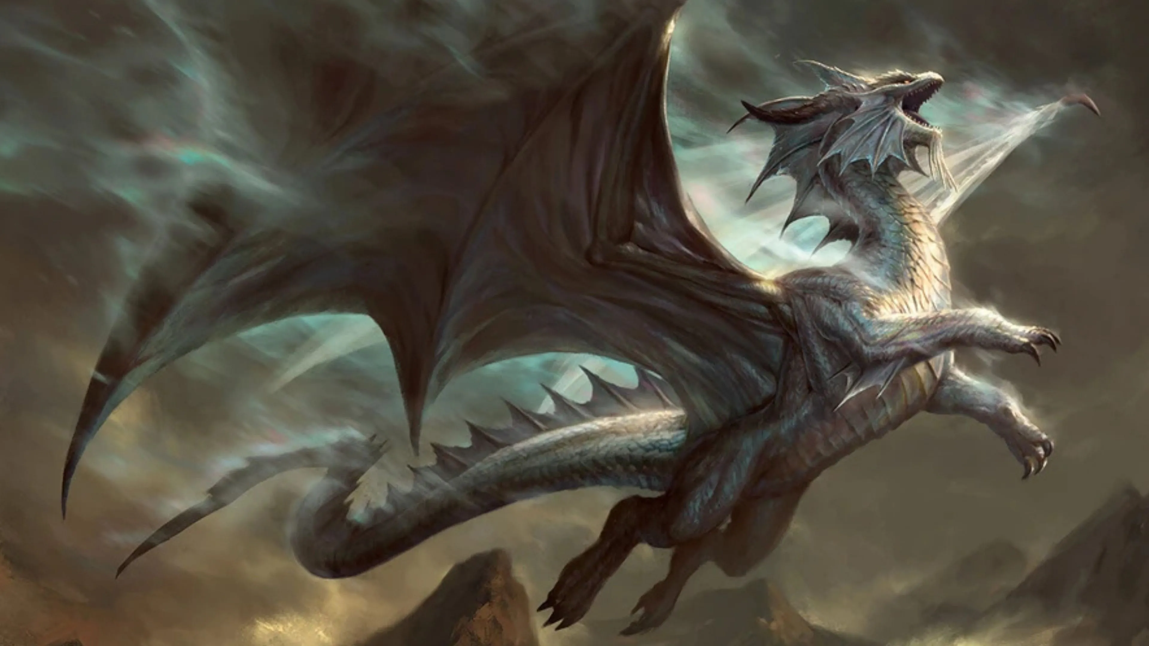 Khắc họa Bahamut trong nghệ thuật D&amp;D.