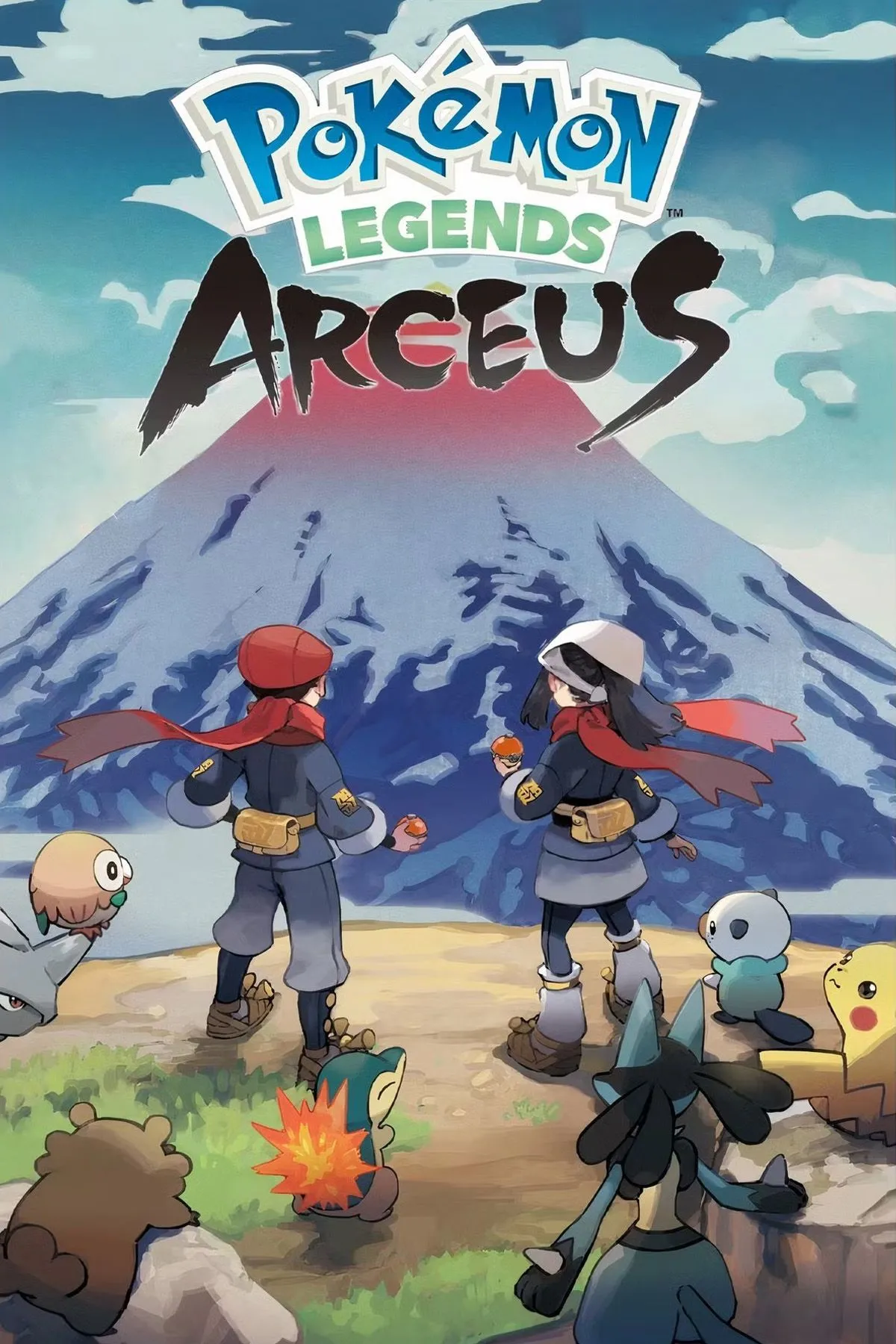 Khung cảnh khám phá hoang dã và cảnh bắt Pokemon trong Pokemon Legends: Arceus, nhấn mạnh yếu tố thu thập tự nhiên
