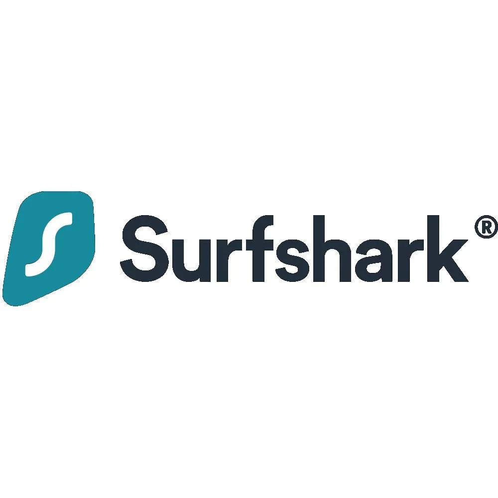 Logo Surfshark, VPN giá rẻ cho nhiều thiết bị, phù hợp với Chromebook gia đình