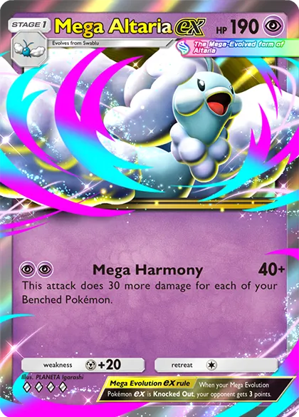Mega Altaria - thẻ Mega ex trong Mega Rising expansion