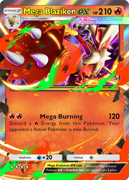 Mega Blaziken - thẻ Mega ex xuất hiện trong Mega Rising