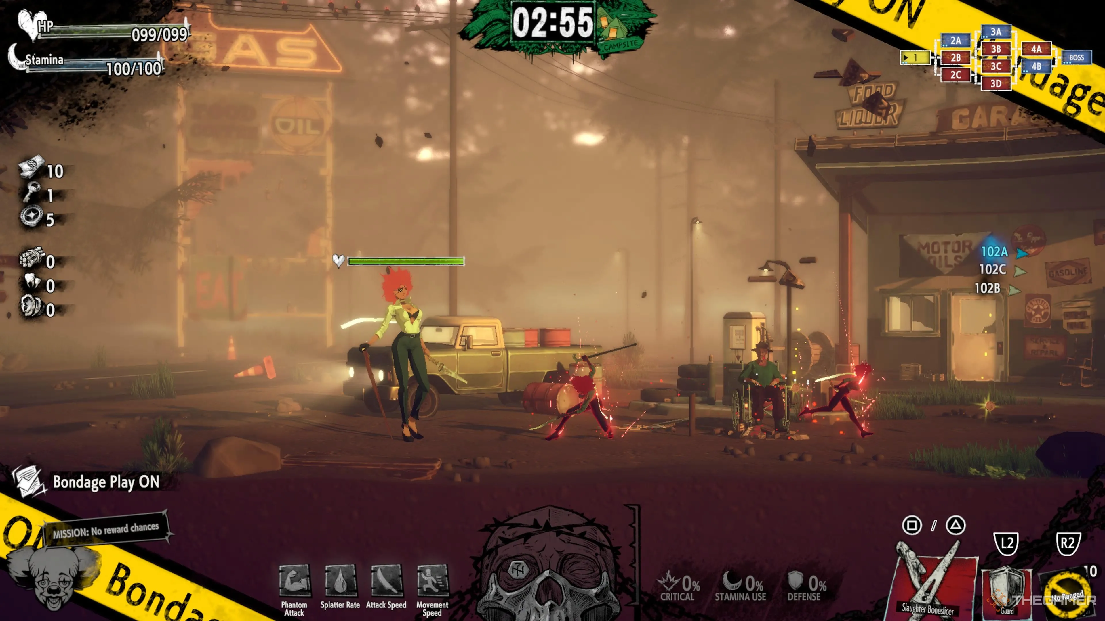 Một cảnh gameplay với Slasher Phantom trong Hotel Barcelona