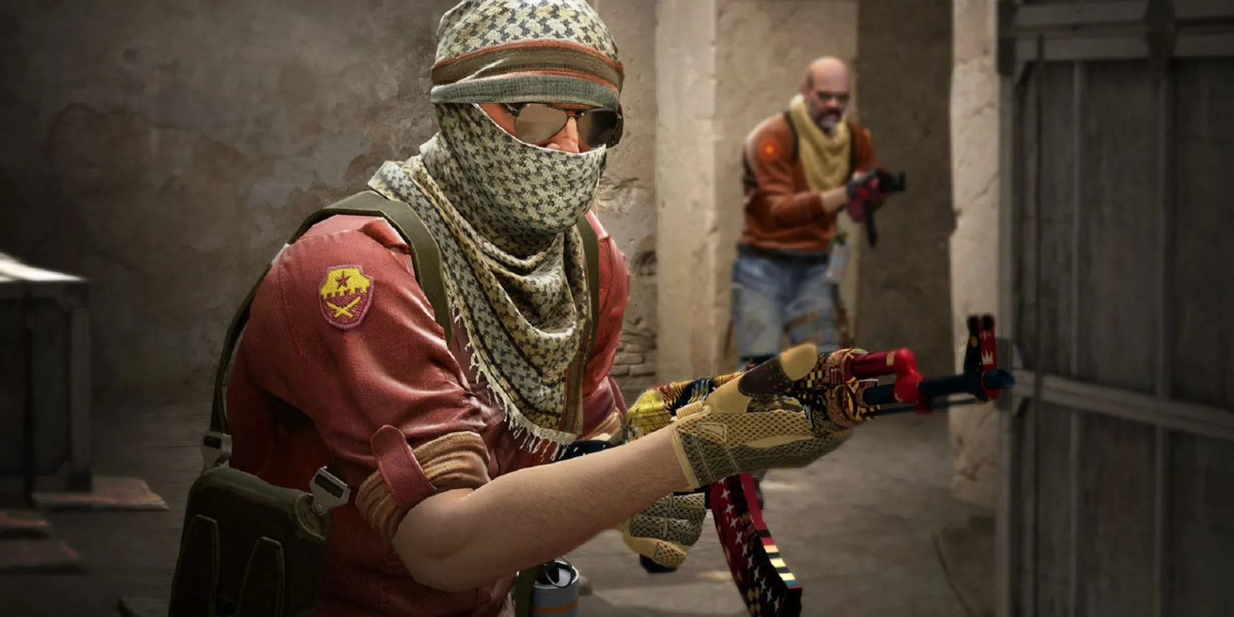 Nhân vật trong Counter-Strike 2 cầm súng, phản ánh yếu tố trực quan và đồ họa của CS2
