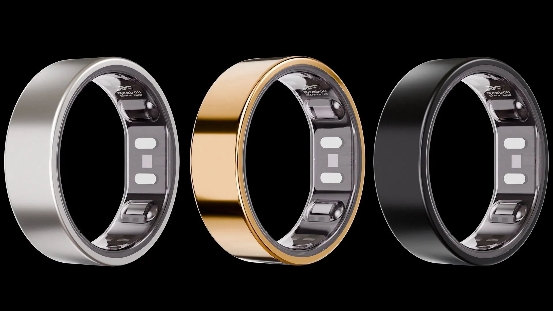 Những tùy chọn màu của Reebok Smart Ring, nhẫn titan đa hoàn thiện, nhẫn thông minh theo dõi sức khỏe