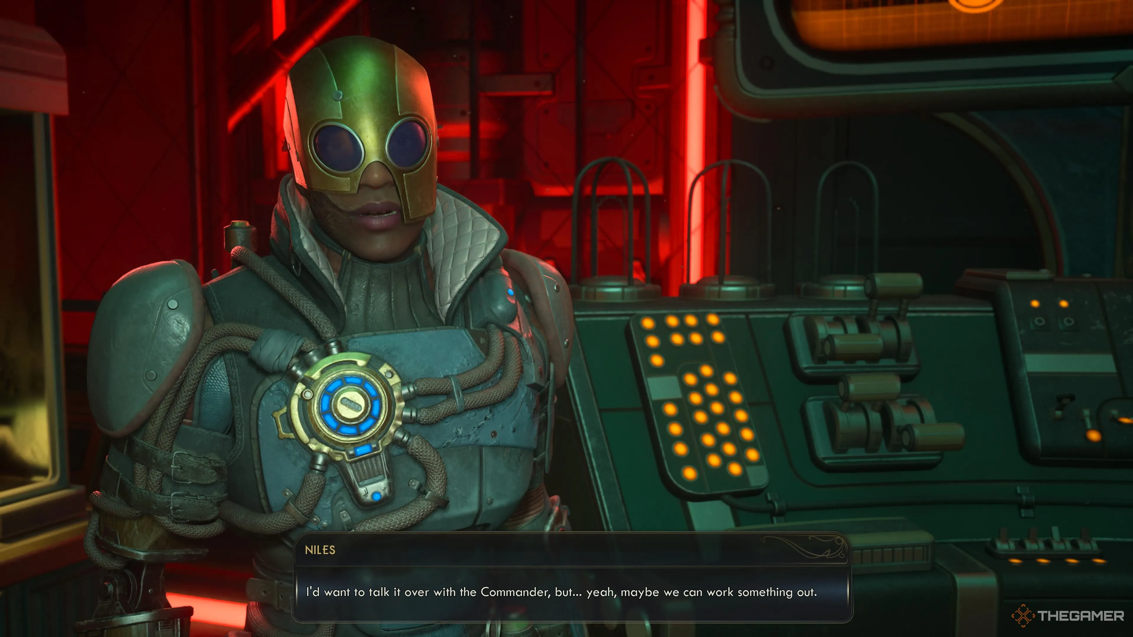 Niles nói về cuộc gặp mặt tiếp theo với Zeb sau khi hoàn thành nhiệm vụ trong The Outer Worlds 2