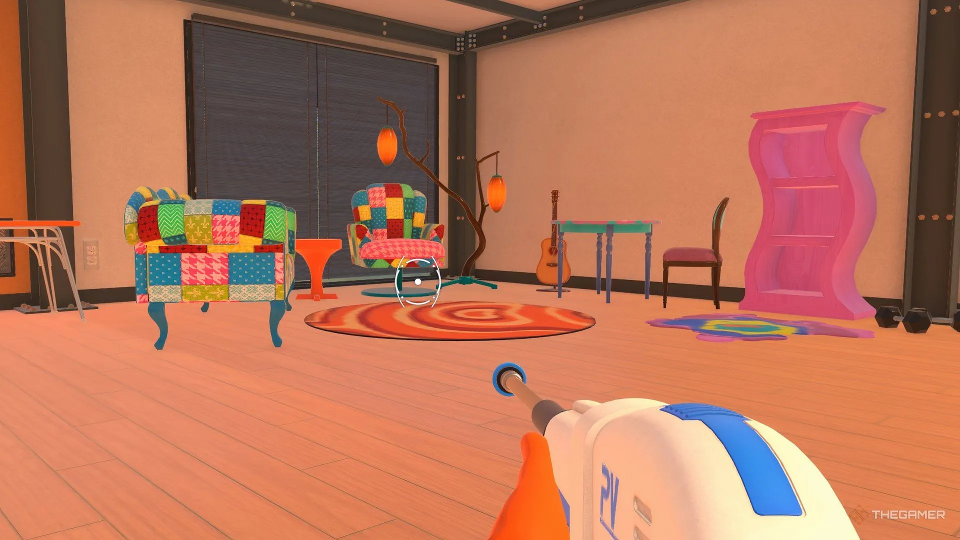 Nội thất căn cứ với đồ đạc tuỳ biến trong PowerWash Simulator 2