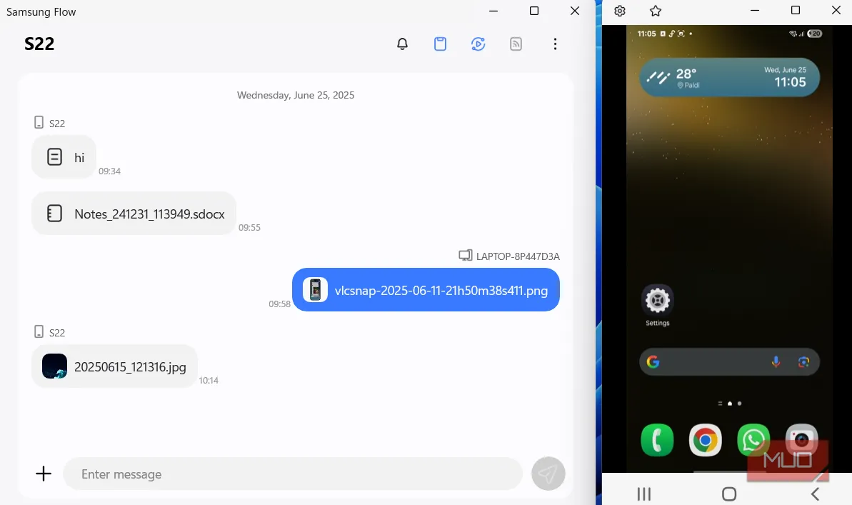 Phản chiếu màn hình Galaxy lên PC bằng Samsung Flow, hiển thị thông báo và bản sao clipboard