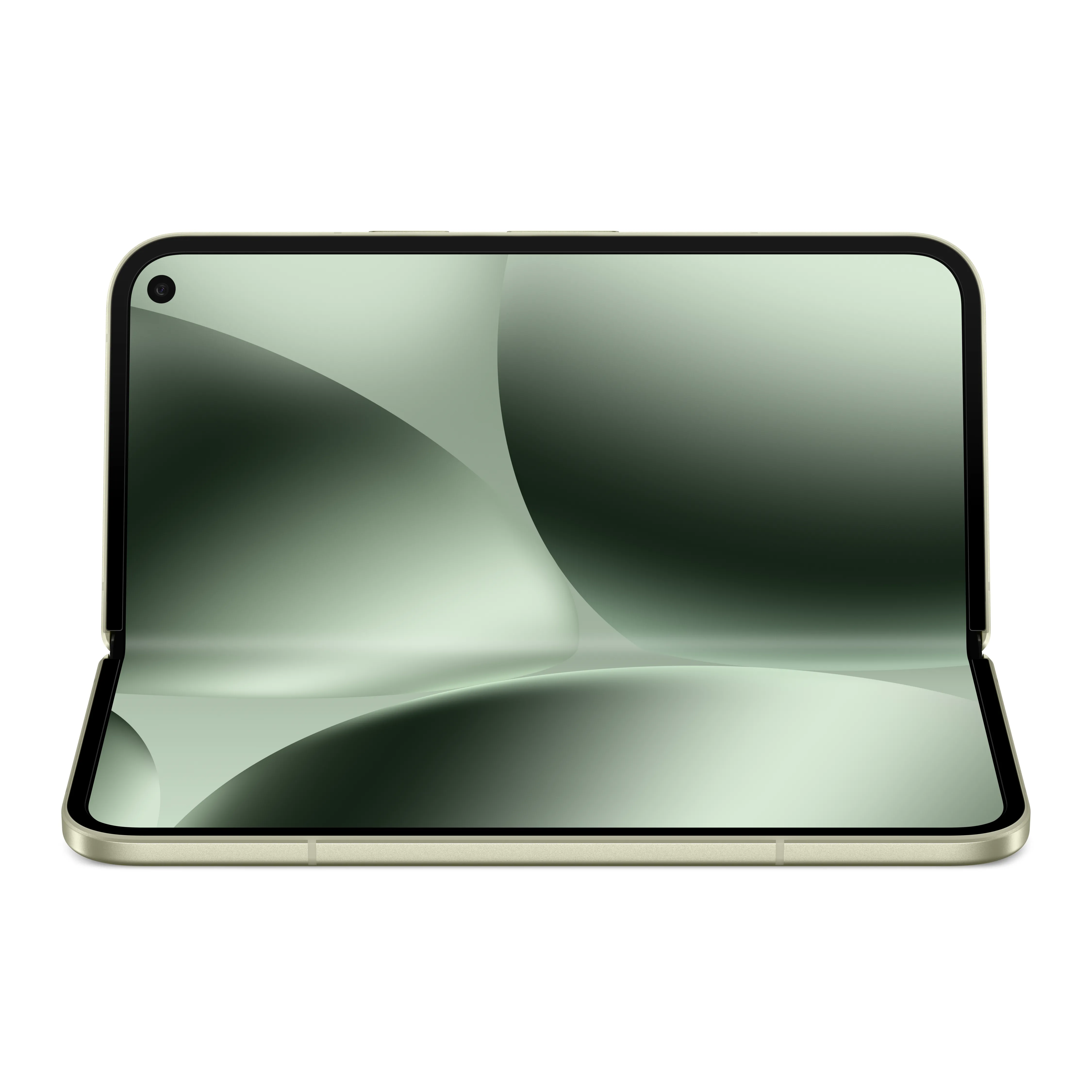 Pixel 10 Pro Fold đang mở, hiển thị biểu tượng pin và dấu hỏi liên quan tới sạc không dây Qi2