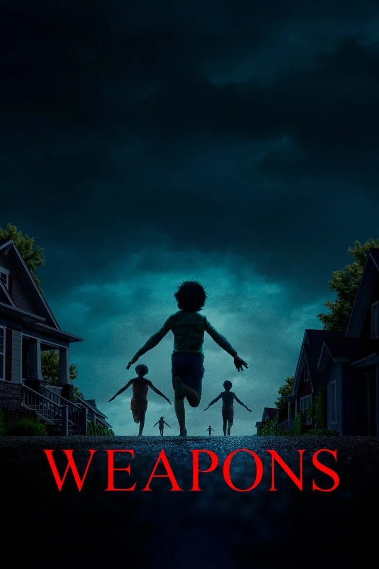Poster phim Weapons (2025) với hình ảnh Julia Garner trong vai Justine Gandy - phim kinh dị bí ẩn