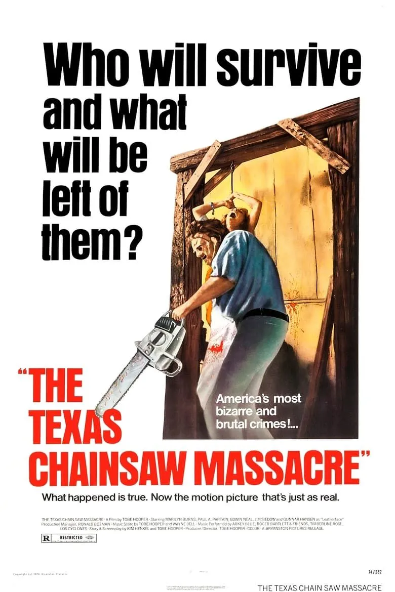 Poster The Texas Chain Saw Massacre, hình ảnh ám ảnh về bạo lực nông trại