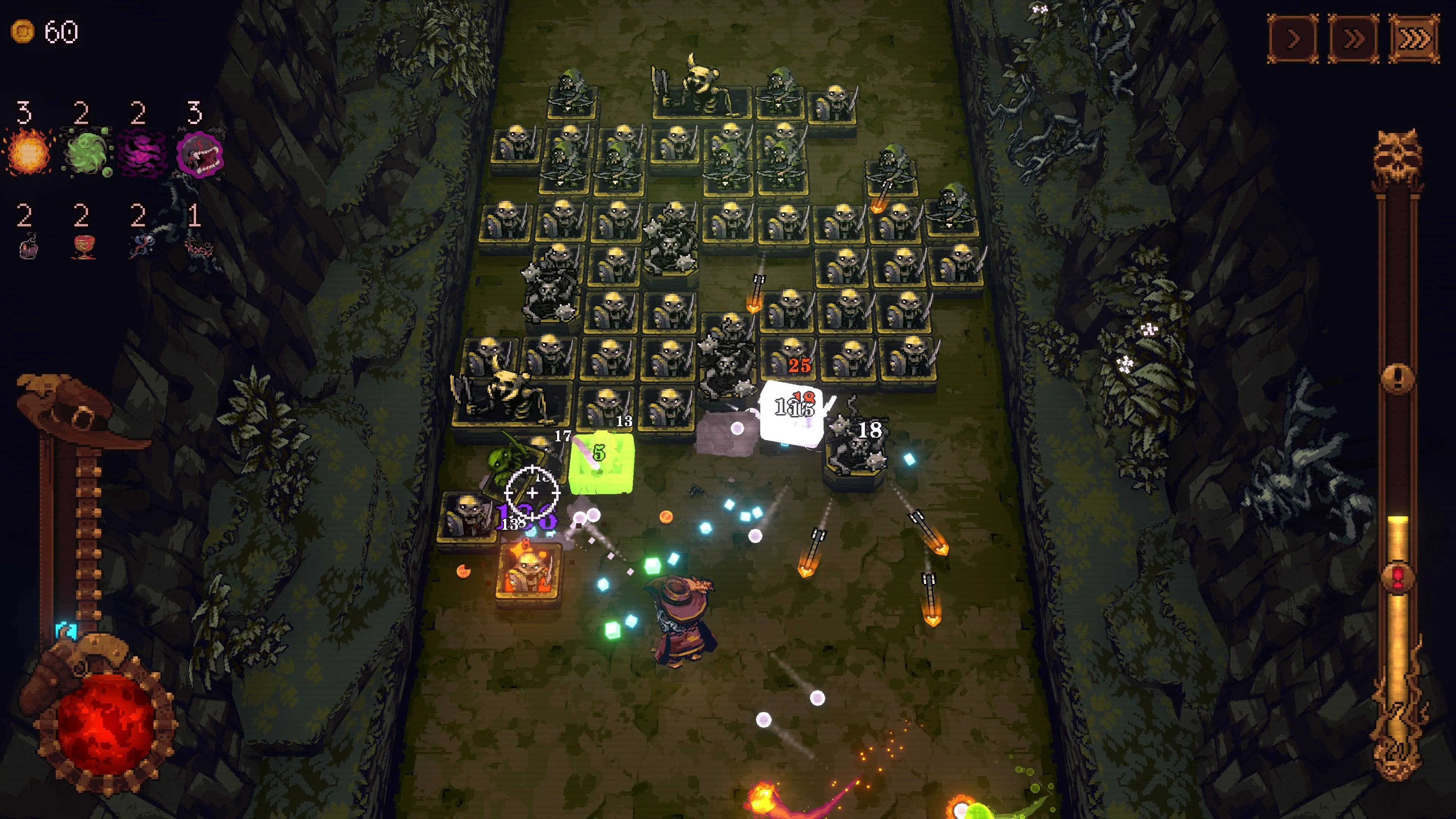 The Achyfinger trong màn Bone X Yard — gameplay Ball x Pit với cơ chế bóng và va chạm