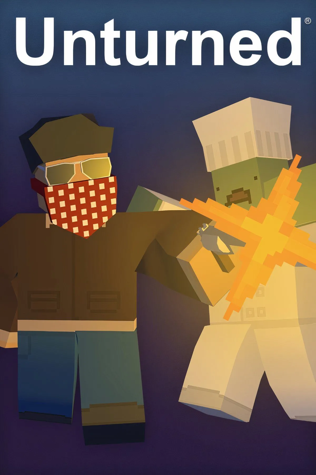 Unturned với thế giới khối vuông, người chơi dựng căn cứ và đối đầu zombie