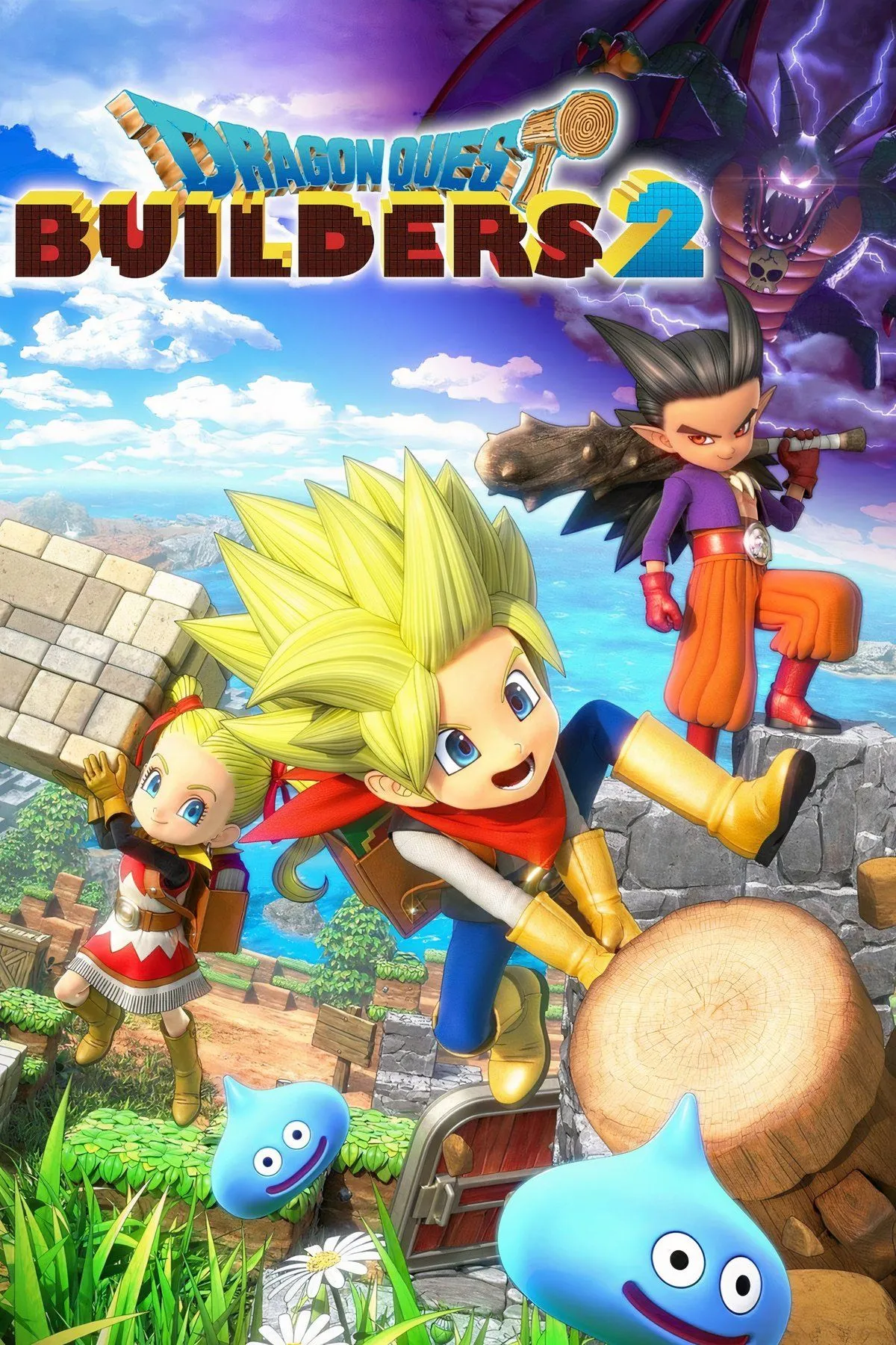 Xây dựng sáng tạo theo phong cách LEGO trong Dragon Quest Builders 2, mô tả gameplay hợp tác và sáng tạo thế giới